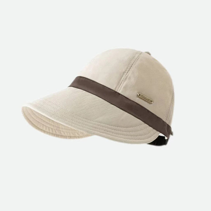 Sombrero de pescador ajustable de ala ancha y diseño bicolor para mujer - Beige - Ajustable (Aproximadamente 21 1/4"-23 5/8") - image 2