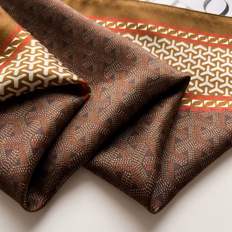 Exquisito pañuelo cuadrado de seda con estampado de anacardos, suave al tacto. - image 2