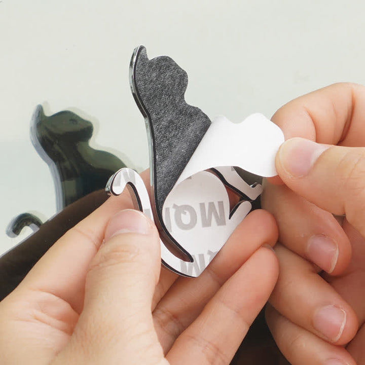 Insignia de coche con pegatina metálica decorativa de gato adorable - image 2