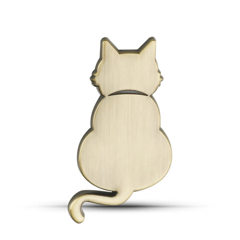 Insignia de coche con pegatina metálica decorativa de gato adorable - Bronce - Gato de vista trasera - image 10