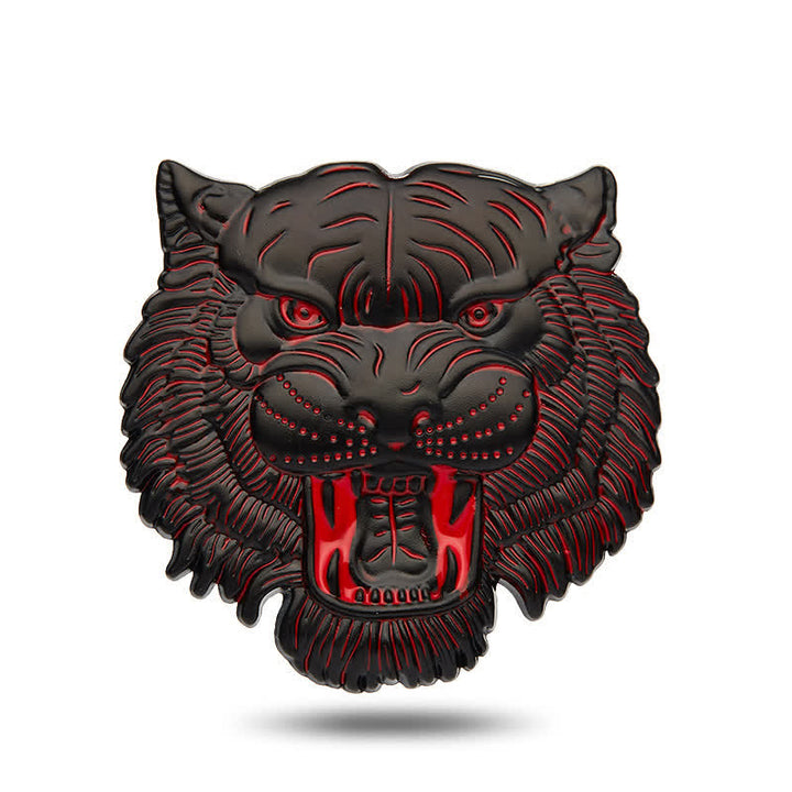 Insignia metálica para coche con cabeza de tigre dominante - Negro - image 6