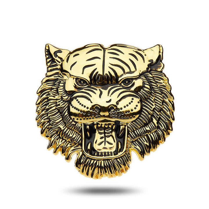 Insignia metálica para coche con cabeza de tigre dominante - Oro - image 5