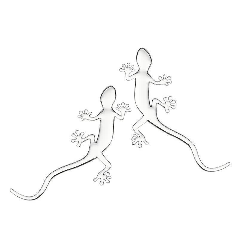 1 par de insignias metálicas para coche con diseño de gecko - Plata - image 8