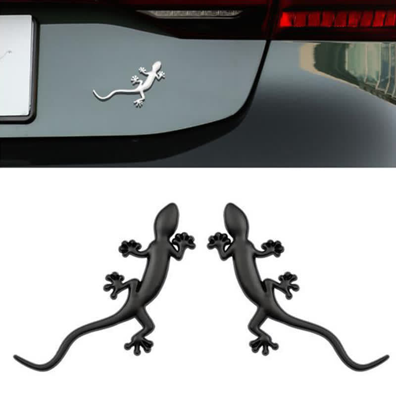 1 par de insignias metálicas para coche con diseño de gecko - image 0