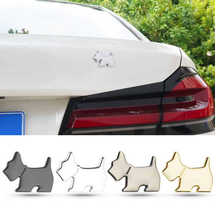 Adhesivo metálico para coche con forma de perro adorable para amantes de las mascotas - image 0