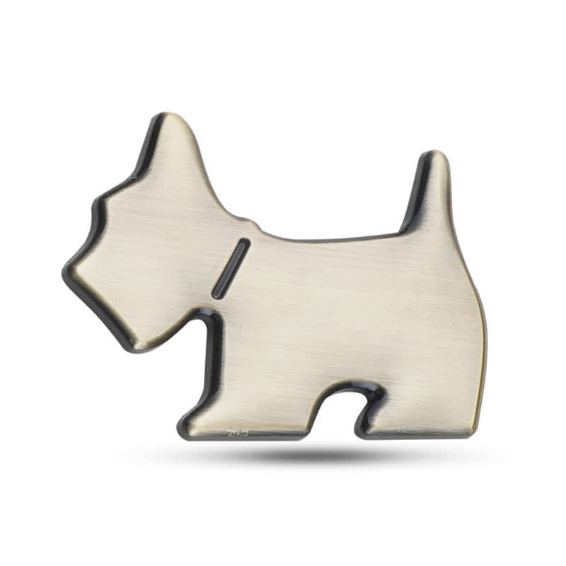 Adhesivo metálico para coche con forma de perro adorable para amantes de las mascotas - Bronce antiguo - image 10