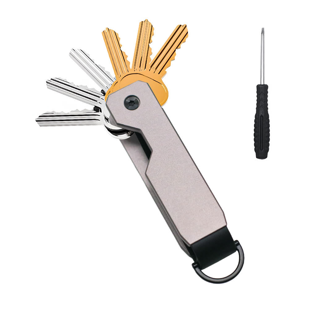 Organizador de llaves portátil de metal que ahorra espacio y evita pérdidas - Gris - image 10