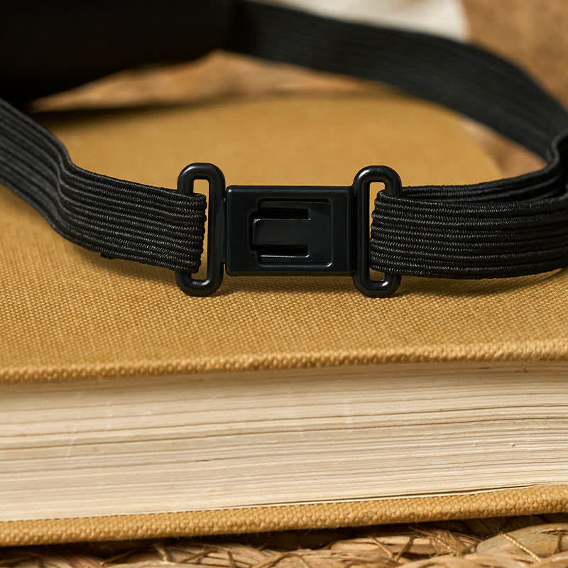 Corbata creativa con lazo de diamantes de imitación de pata de gallo negra - image 3