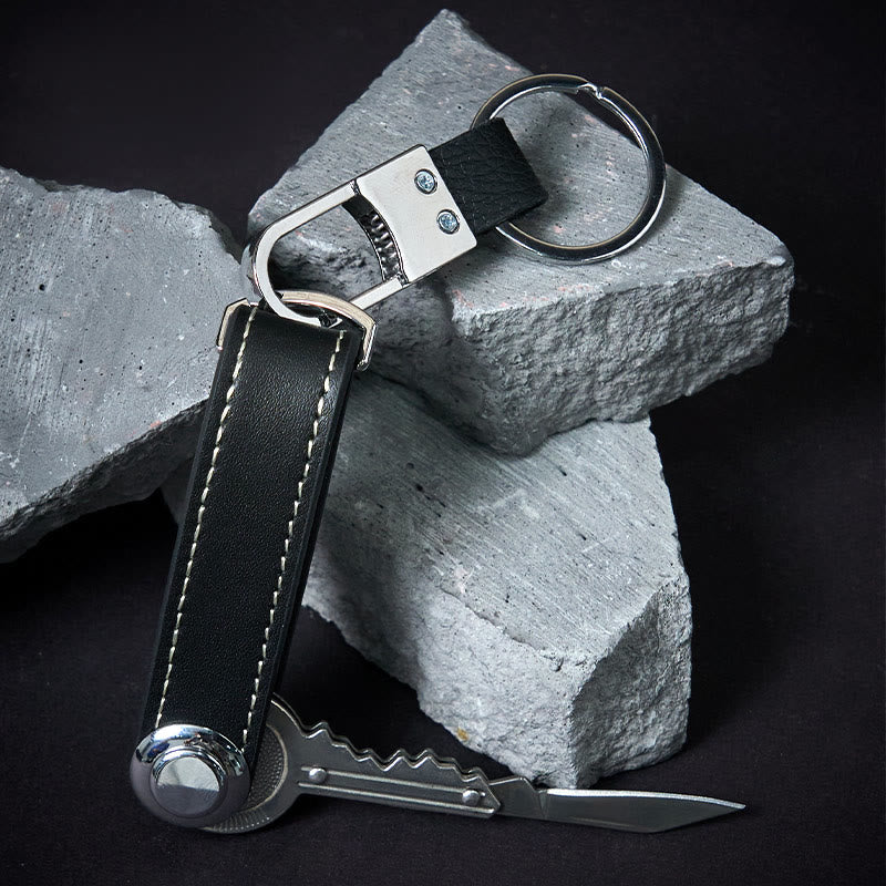 Organizador de llaves de cuero antirrobo portátil de gran capacidad - image 6