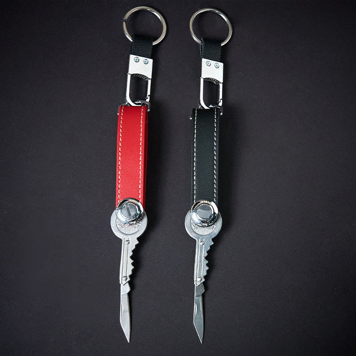 Organizador de llaves de cuero antirrobo portátil de gran capacidad - image 1