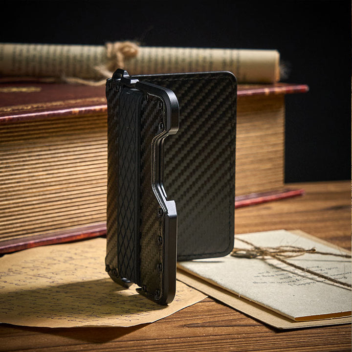 Cartera táctica plegable de fibra de carbono con función de protección RFID - image 1