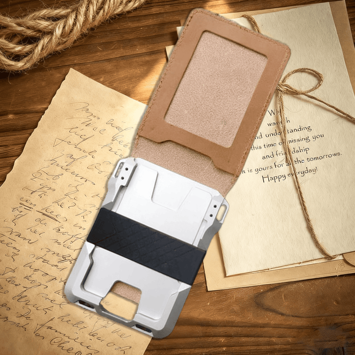 Cartera táctica plegable antirrobo para tarjetas - Marrón - image 5