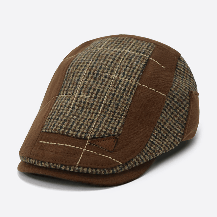 Boina de invierno vintage para hombre, estilo boina, con diseño artístico. - Café - Ajustable (21 5/8"-22 7/8") - image 8