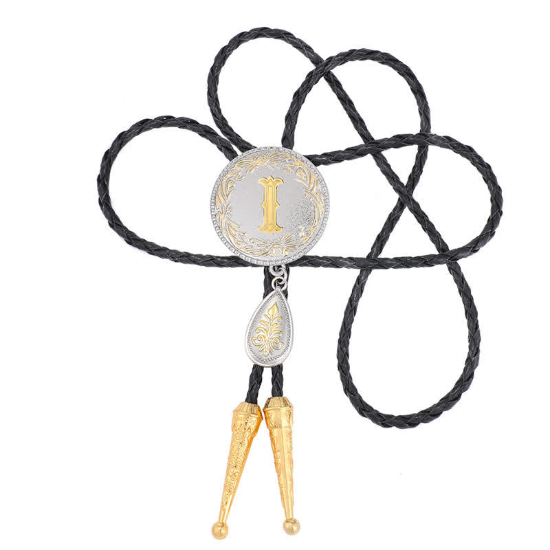 Corbata bolo con inicial de la A a la Z y colgante en forma de lágrima - image 19