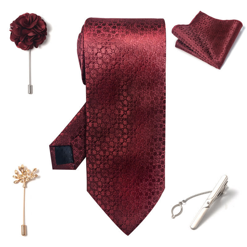 Juego de 5 piezas de broches, corsages y pañuelos de bolsillo elegantes para hombre. - image 7