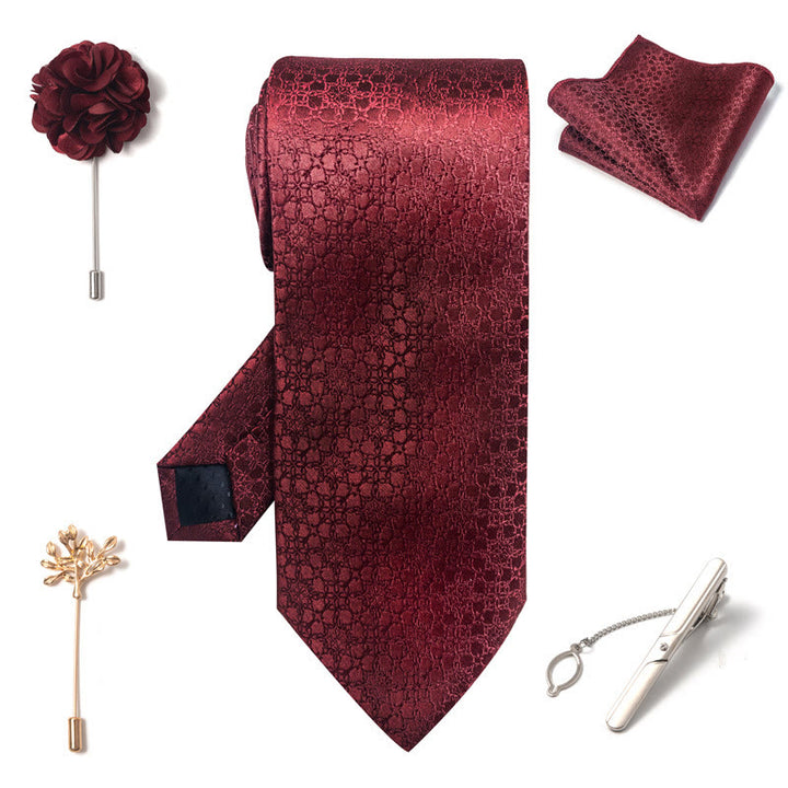 Juego de 5 piezas de broches, corsages y pañuelos de bolsillo elegantes para hombre. - image 7