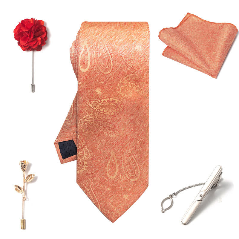 Juego de 5 piezas de broches, corsages y pañuelos de bolsillo elegantes para hombre. - image 19
