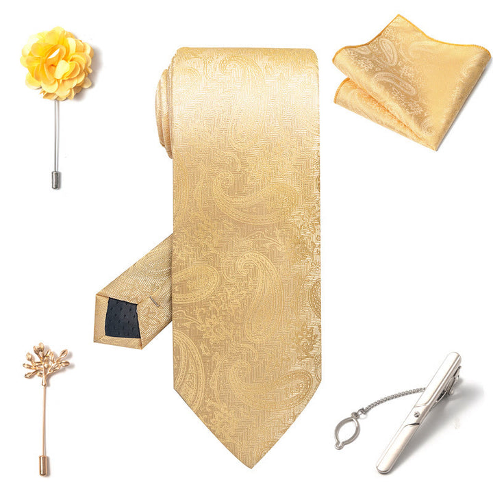 Juego de 5 piezas de broches, corsages y pañuelos de bolsillo elegantes para hombre. - image 11