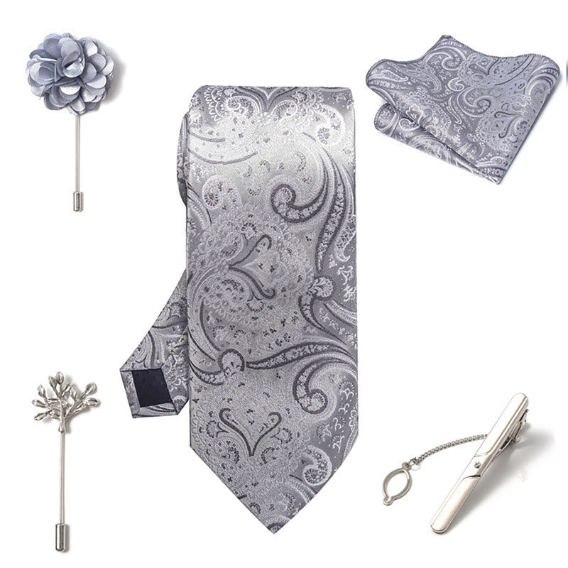 Juego de 5 piezas de broches, corsages y pañuelos de bolsillo elegantes para hombre. - image 25