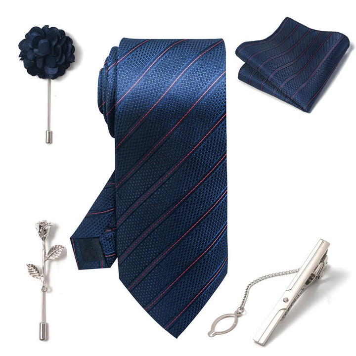 Juego de 5 piezas de broches, corsages y pañuelos de bolsillo elegantes para hombre. - image 3