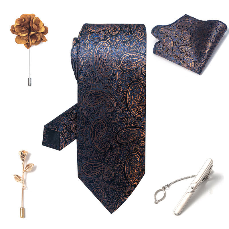Juego de 5 piezas de broches, corsages y pañuelos de bolsillo elegantes para hombre. - image 17