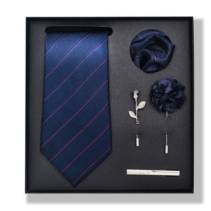 Juego de 5 piezas de broches, corsages y pañuelos de bolsillo elegantes para hombre. - Estilo n.° 2 - image 2