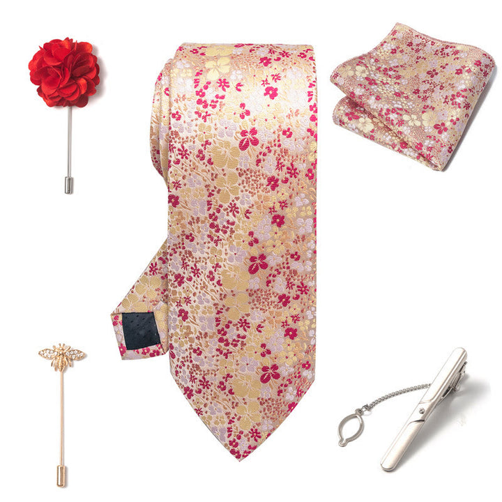 Juego de 5 piezas de broches, corsages y pañuelos de bolsillo elegantes para hombre. - image 21