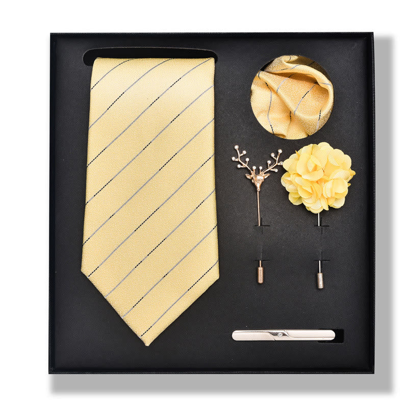 Juego de 5 piezas de broches, corsages y pañuelos de bolsillo elegantes para hombre. - Estilo n.° 7 - image 12