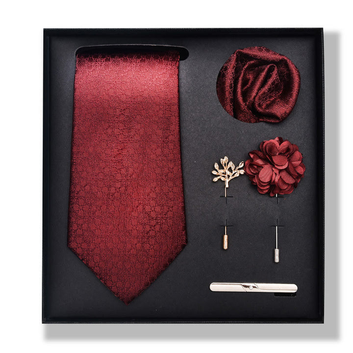 Juego de 5 piezas de broches, corsages y pañuelos de bolsillo elegantes para hombre. - Estilo n.° 4 - image 6