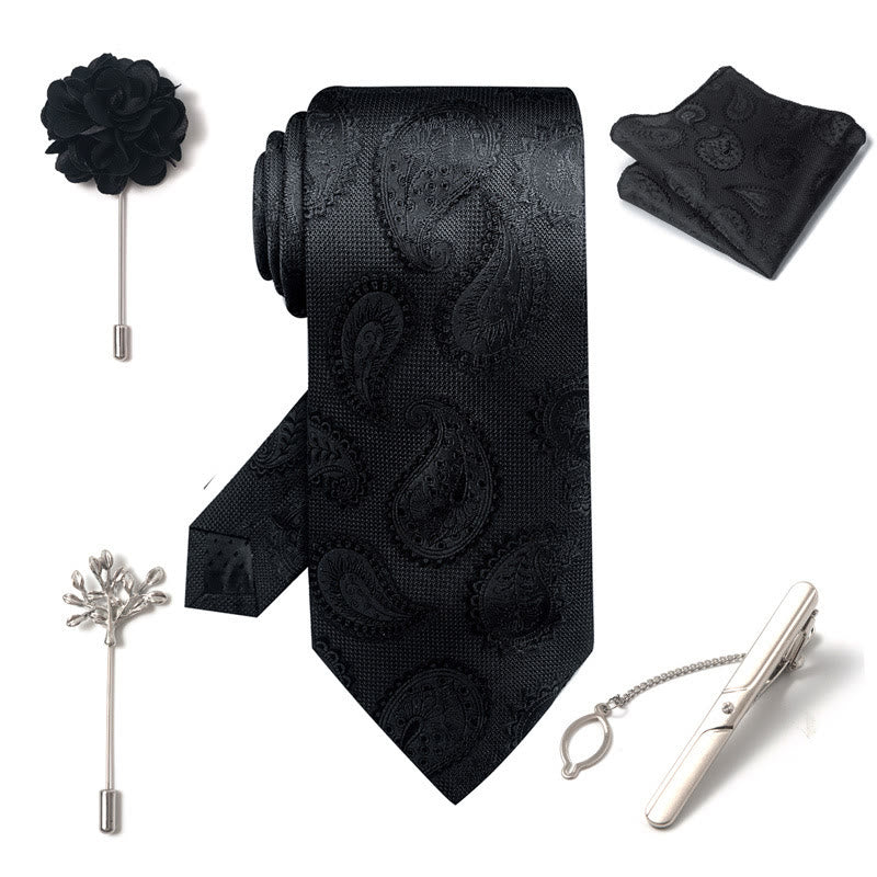 Juego de 5 piezas de broches, corsages y pañuelos de bolsillo elegantes para hombre. - image 31