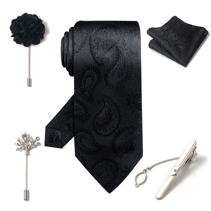 Juego de 5 piezas de broches, corsages y pañuelos de bolsillo elegantes para hombre. - image 31