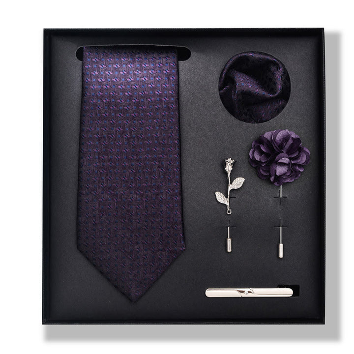 Juego de 5 piezas de broches, corsages y pañuelos de bolsillo elegantes para hombre. - Estilo n.° 18 - image 34