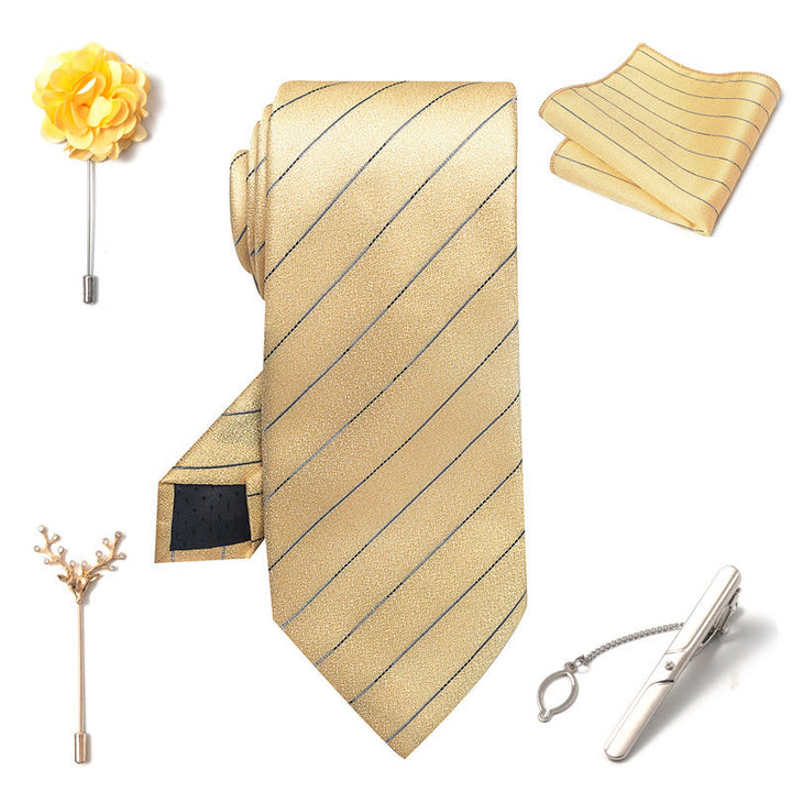 Juego de 5 piezas de broches, corsages y pañuelos de bolsillo elegantes para hombre. - image 13