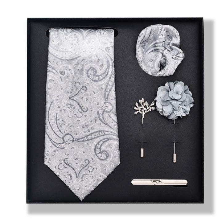 Juego de 5 piezas de broches, corsages y pañuelos de bolsillo elegantes para hombre. - Estilo n.° 13 - image 24