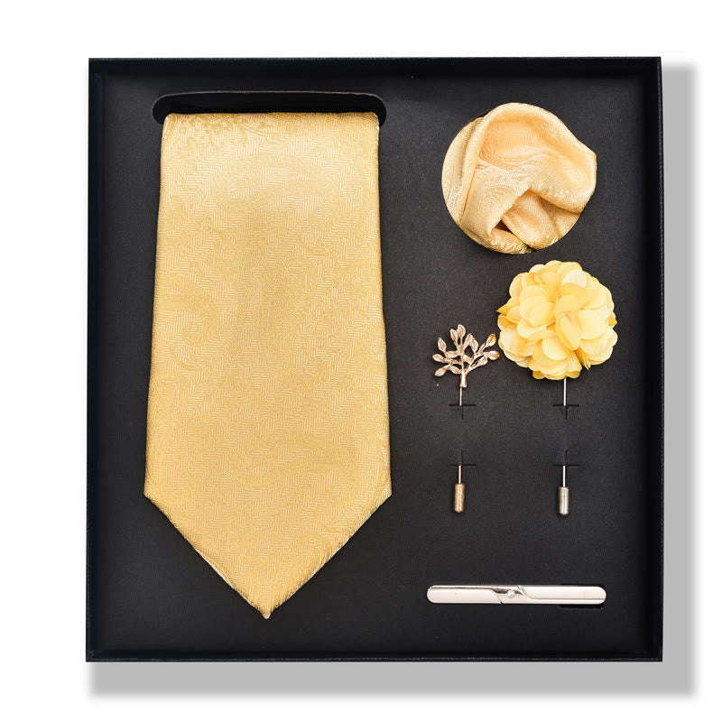 Juego de 5 piezas de broches, corsages y pañuelos de bolsillo elegantes para hombre. - Estilo n.° 6 - image 10