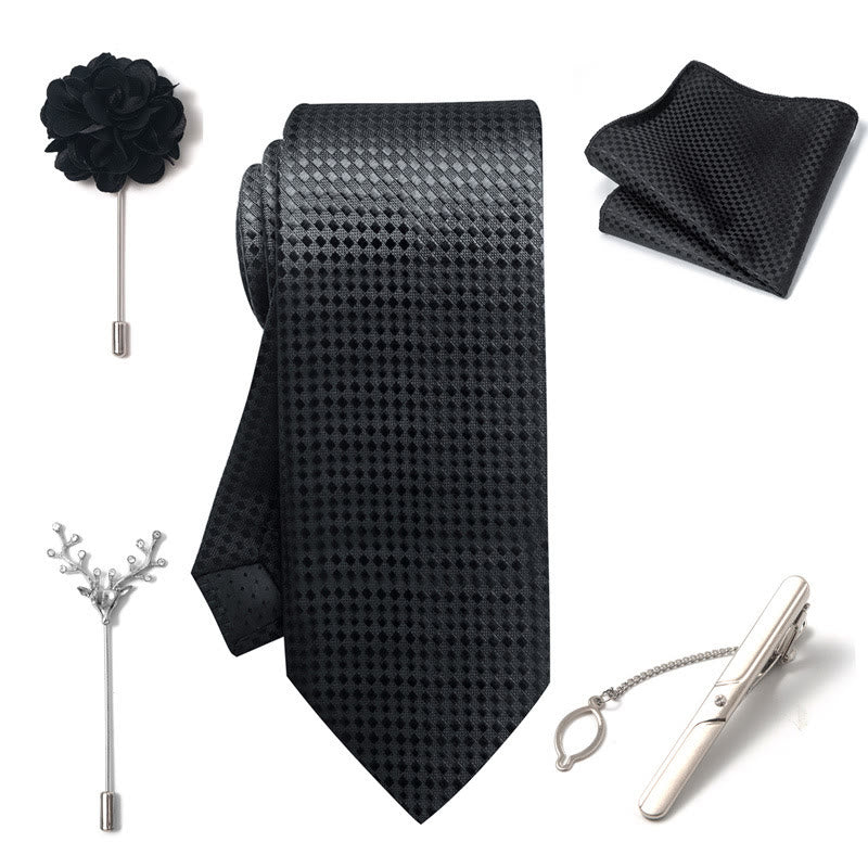 Juego de 5 piezas de broches, corsages y pañuelos de bolsillo elegantes para hombre. - image 33