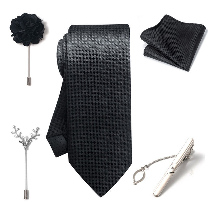 Juego de 5 piezas de broches, corsages y pañuelos de bolsillo elegantes para hombre. - image 33