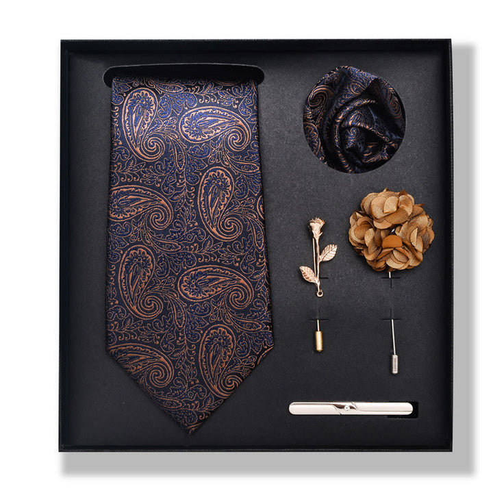 Juego de 5 piezas de broches, corsages y pañuelos de bolsillo elegantes para hombre. - Estilo n.° 9 - image 16