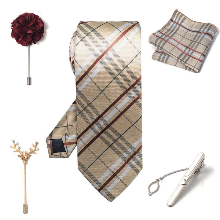 Juego de 5 piezas de broches, corsages y pañuelos de bolsillo elegantes para hombre. - image 15