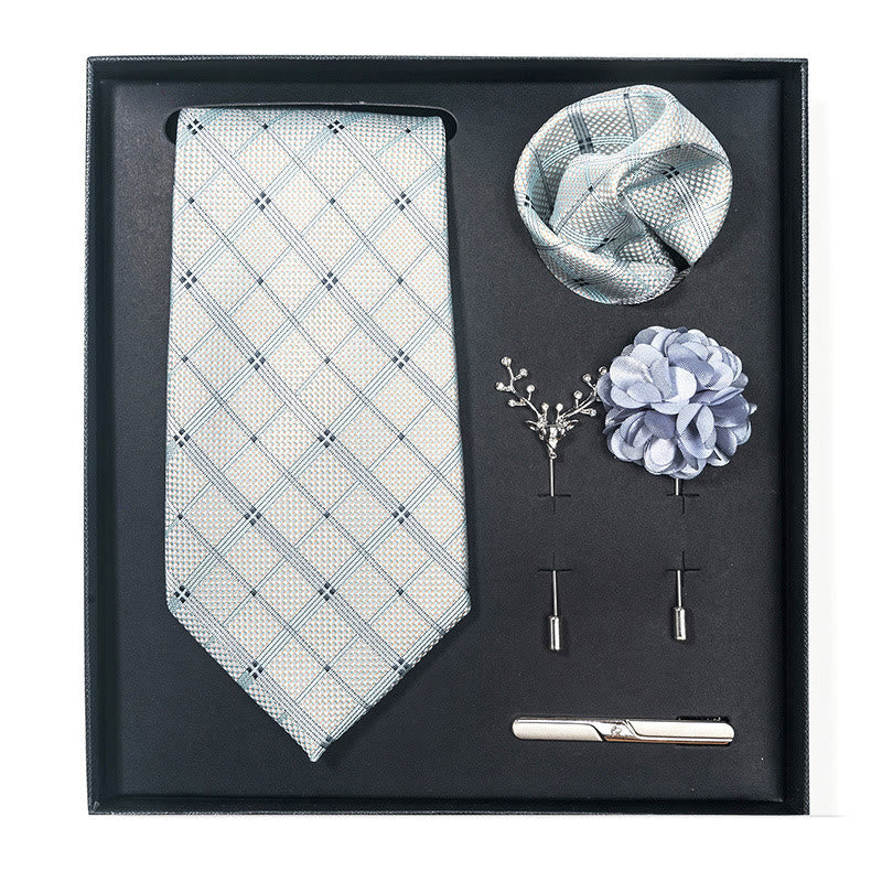 Juego de 5 piezas de broches, corsages y pañuelos de bolsillo elegantes para hombre. - Estilo n.° 12 - image 22