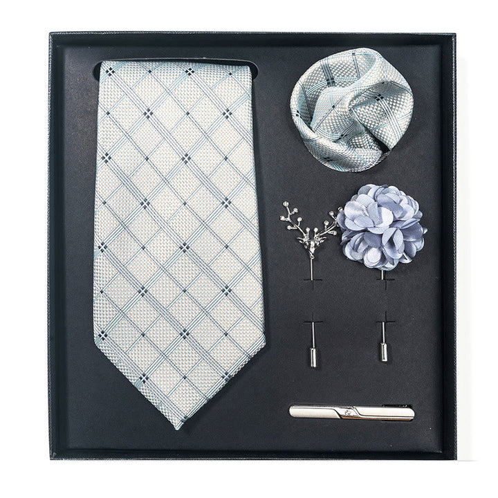 Juego de 5 piezas de broches, corsages y pañuelos de bolsillo elegantes para hombre. - Estilo n.° 12 - image 22