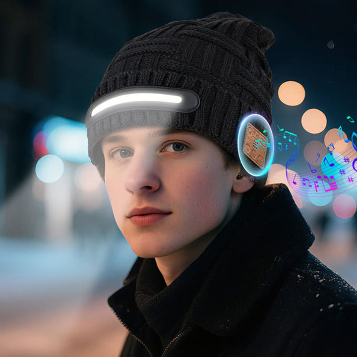 Gorro de invierno cálido con Bluetooth, música y luces - image 2