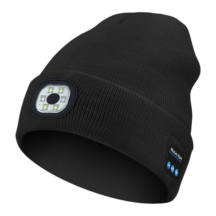 Gorro Bluetooth con música de invierno e iluminación LED - Luz LED y Bluetooth - Negro - M (22"-22 7/8") - image 0