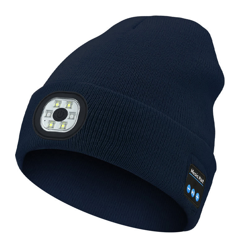 Gorro Bluetooth con música de invierno e iluminación LED - Luz LED y Bluetooth - Azul marino - M (22"-22 7/8") - image 5