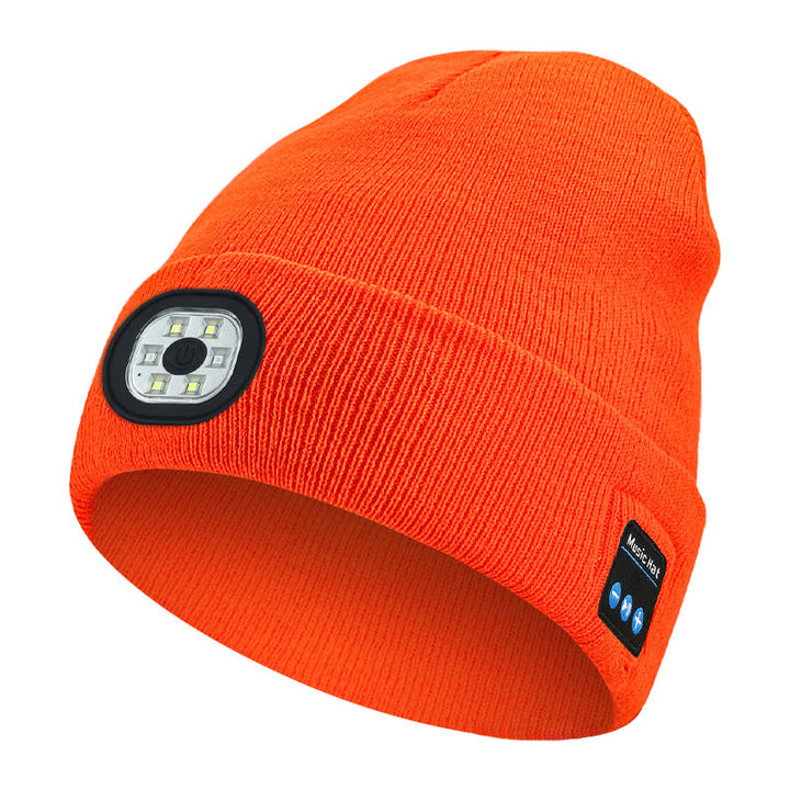 Gorro Bluetooth con música de invierno e iluminación LED - Luz LED y Bluetooth - Naranja - M (22"-22 7/8") - image 10