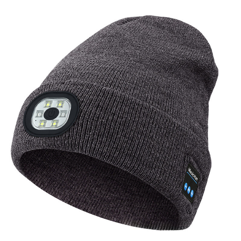 Gorro Bluetooth con música de invierno e iluminación LED - Luz LED y Bluetooth - Gris oscuro - M (22"-22 7/8") - image 6