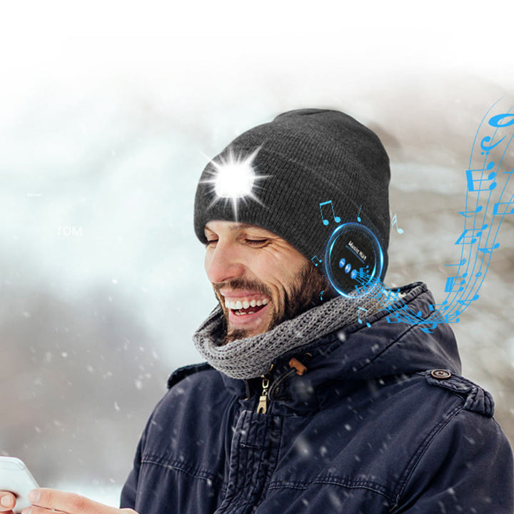 Gorro Bluetooth con música de invierno e iluminación LED - image 1