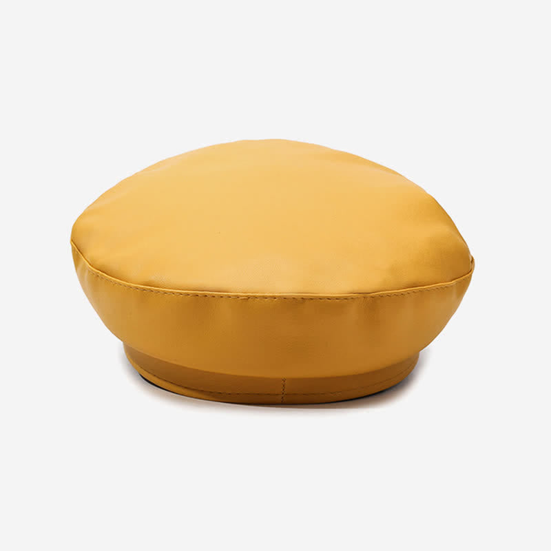 Boina de cuero con tachuelas de ancla de estilo militar con cadena - image 4