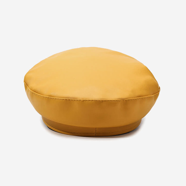 Boina de cuero con tachuelas de ancla de estilo militar con cadena - image 4