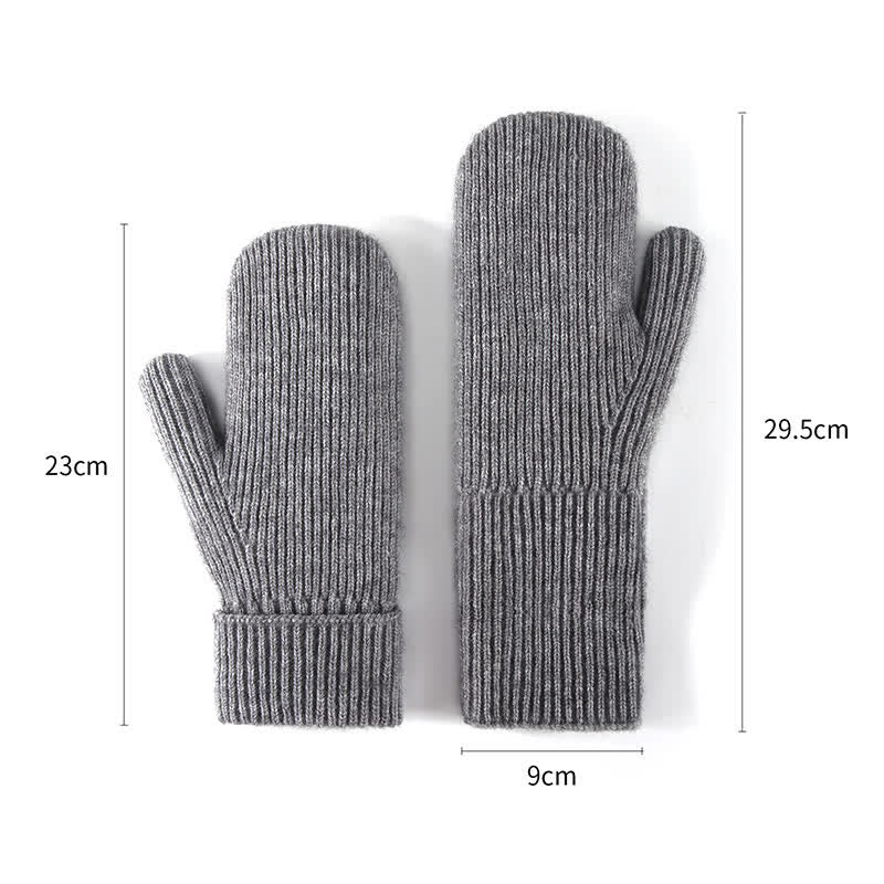 Guantes de punto para clima frío con forro polar y dedos completos - image 7